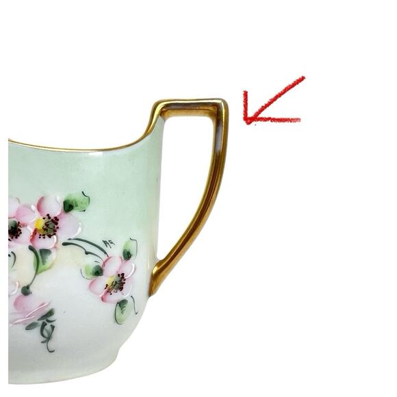 Vintage Stouffer Creamer and Sugar Set Hand Painted Bavaria Porcelain Gold Trim - Picture 13 of 16